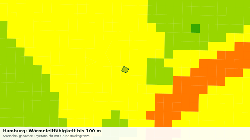 Statische Kartenansicht: Hamburg: Wärmeleitfähigkeit bis 100 m