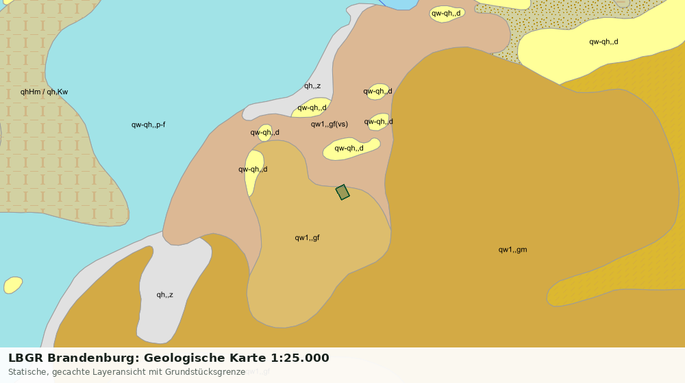 Statische Kartenansicht: LBGR Brandenburg: Geologische Karte 1:25.000