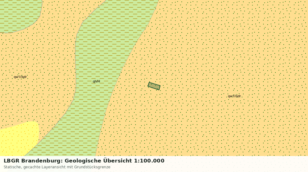Statische Kartenansicht: LBGR Brandenburg: Geologische Übersicht 1:100.000