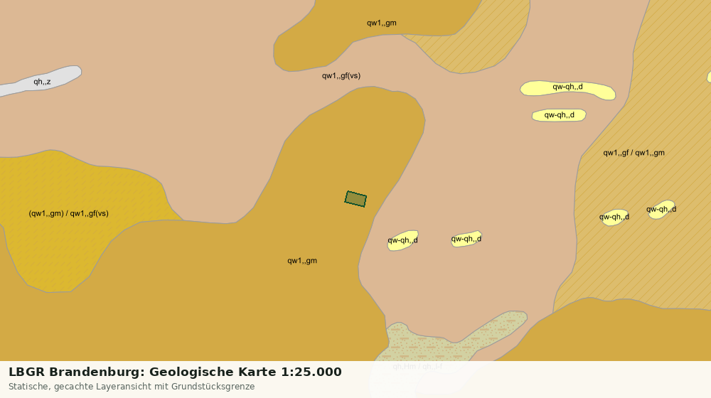 Statische Kartenansicht: LBGR Brandenburg: Geologische Karte 1:25.000