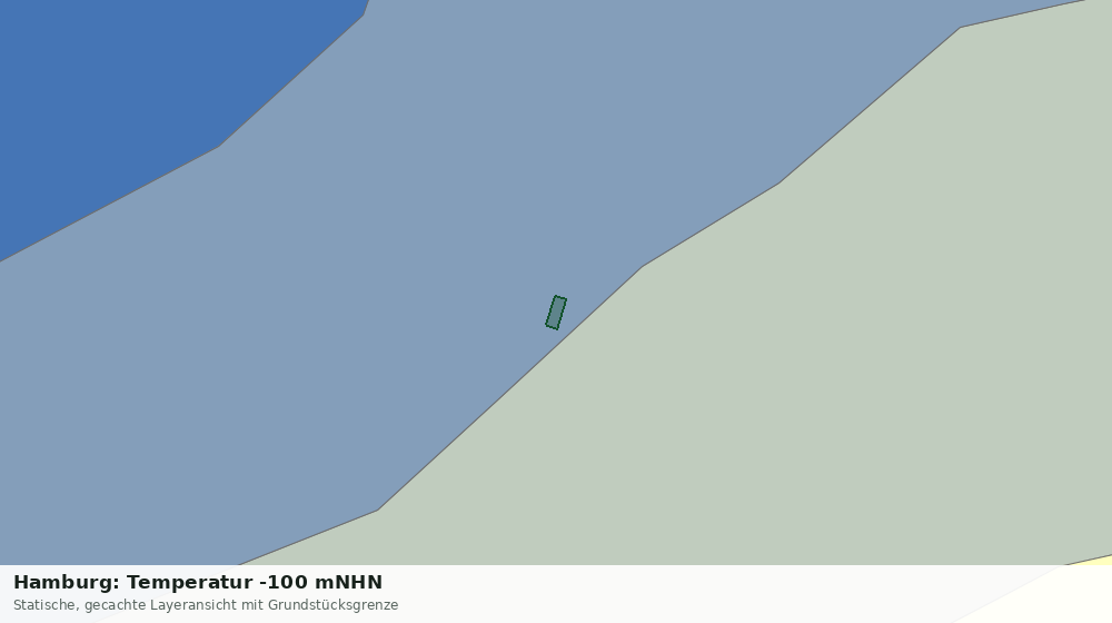 Statische Kartenansicht: Hamburg: Temperatur -100 mNHN