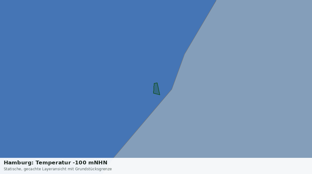 Statische Kartenansicht: Hamburg: Temperatur -100 mNHN