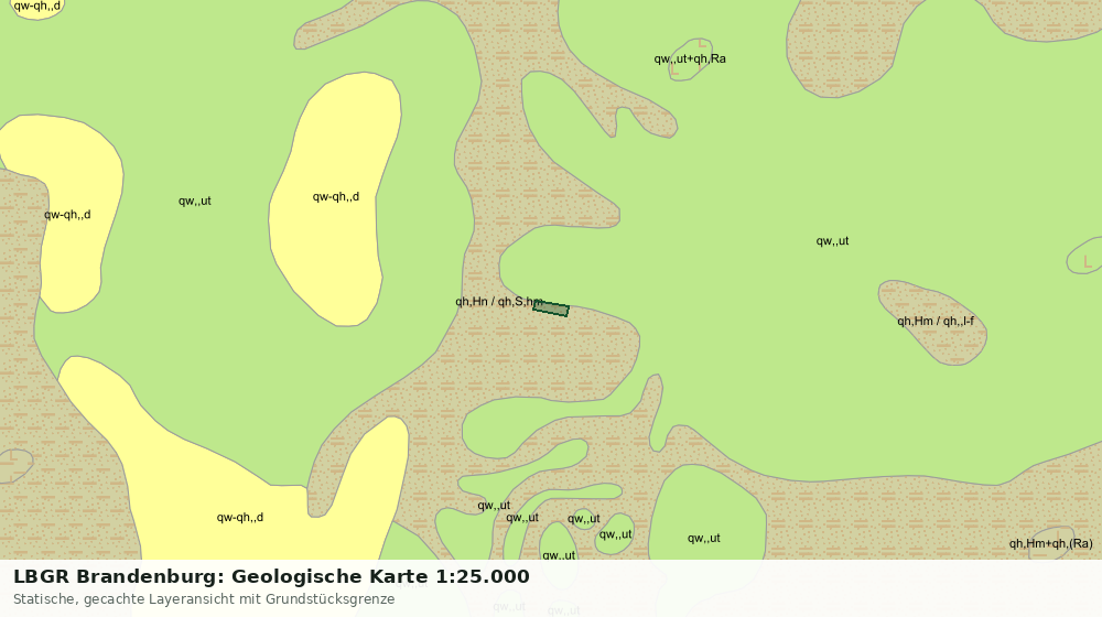 Statische Kartenansicht: LBGR Brandenburg: Geologische Karte 1:25.000
