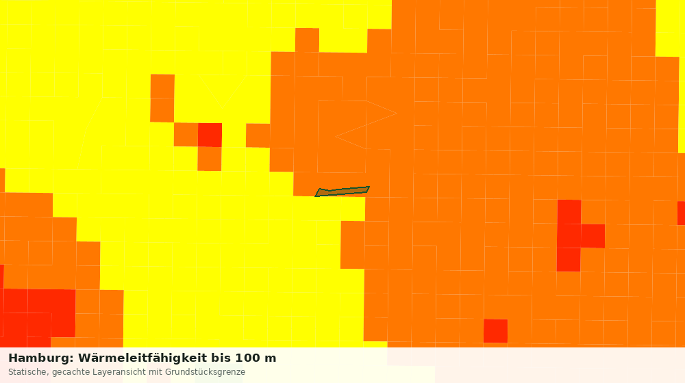 Statische Kartenansicht: Hamburg: Wärmeleitfähigkeit bis 100 m