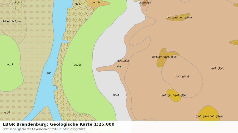 Statische Kartenansicht: LBGR Brandenburg: Geologische Karte 1:25.000