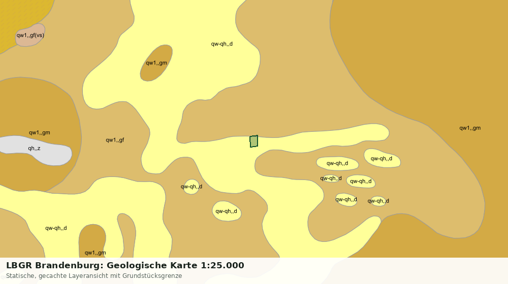 Statische Kartenansicht: LBGR Brandenburg: Geologische Karte 1:25.000
