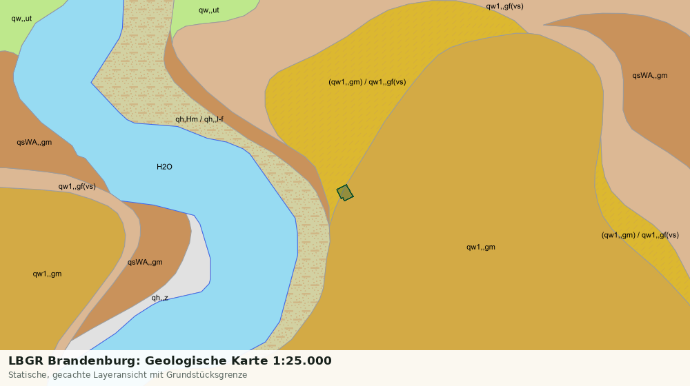 Statische Kartenansicht: LBGR Brandenburg: Geologische Karte 1:25.000