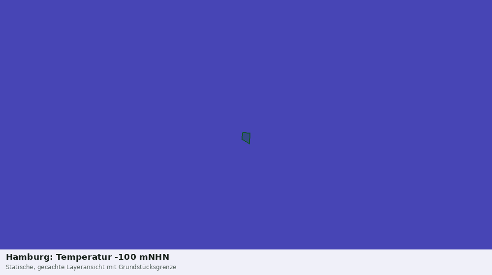 Statische Kartenansicht: Hamburg: Temperatur -100 mNHN