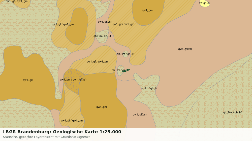 Statische Kartenansicht: LBGR Brandenburg: Geologische Karte 1:25.000