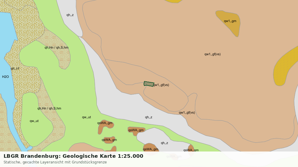 Statische Kartenansicht: LBGR Brandenburg: Geologische Karte 1:25.000