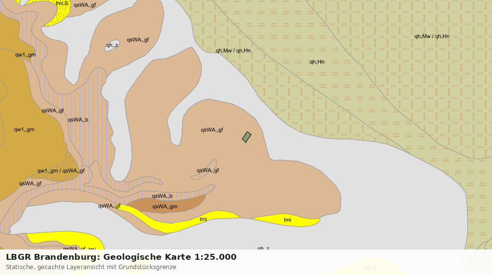 Statische Kartenansicht: LBGR Brandenburg: Geologische Karte 1:25.000