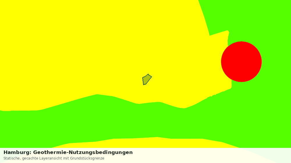 Statische Kartenansicht: Hamburg: Geothermie-Nutzungsbedingungen