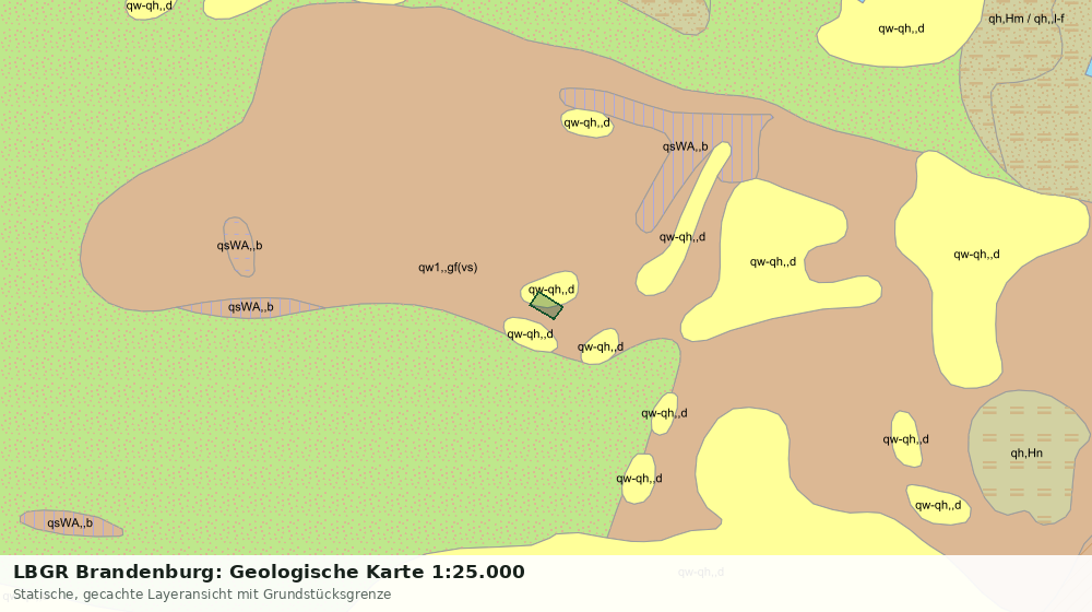 Statische Kartenansicht: LBGR Brandenburg: Geologische Karte 1:25.000