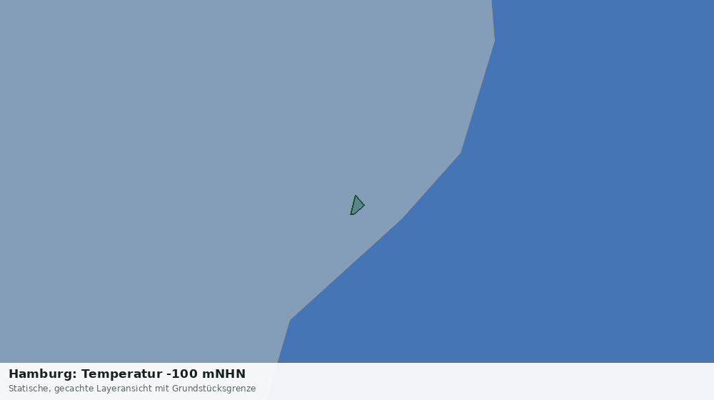 Statische Kartenansicht: Hamburg: Temperatur -100 mNHN