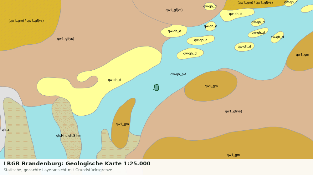Statische Kartenansicht: LBGR Brandenburg: Geologische Karte 1:25.000