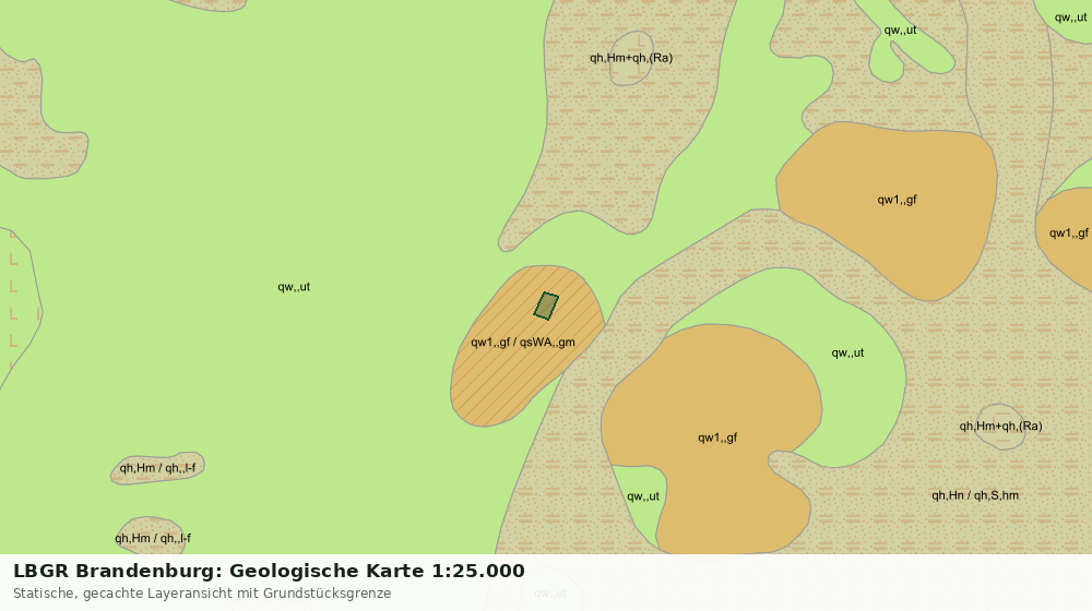 Statische Kartenansicht: LBGR Brandenburg: Geologische Karte 1:25.000