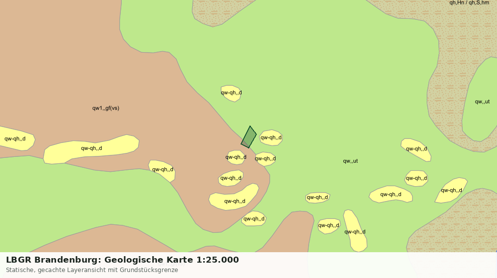 Statische Kartenansicht: LBGR Brandenburg: Geologische Karte 1:25.000