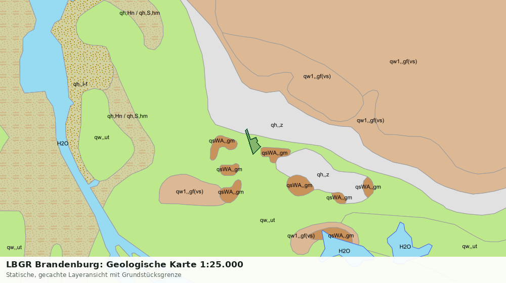 Statische Kartenansicht: LBGR Brandenburg: Geologische Karte 1:25.000