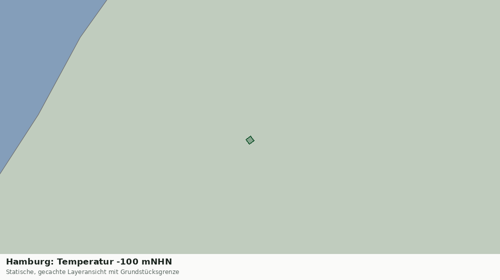 Statische Kartenansicht: Hamburg: Temperatur -100 mNHN