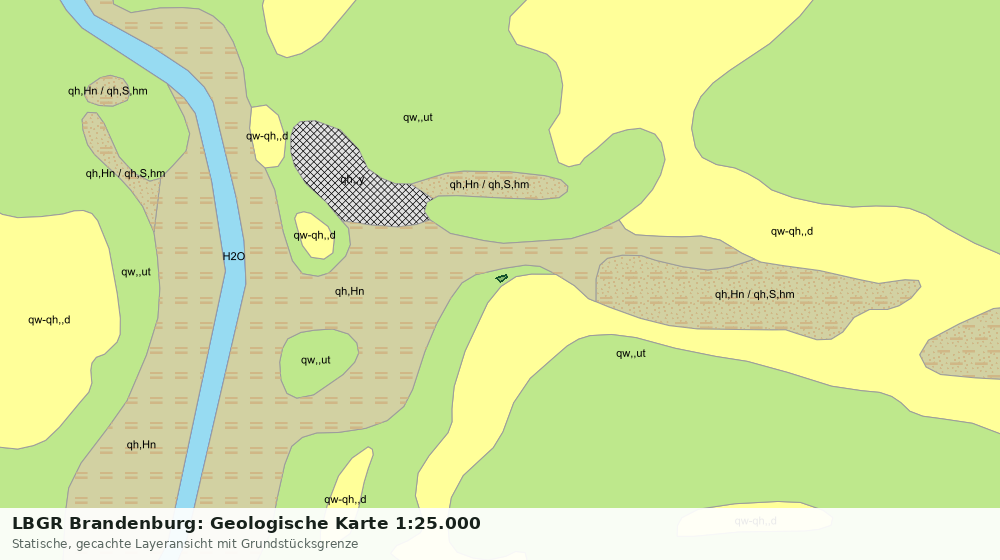 Statische Kartenansicht: LBGR Brandenburg: Geologische Karte 1:25.000