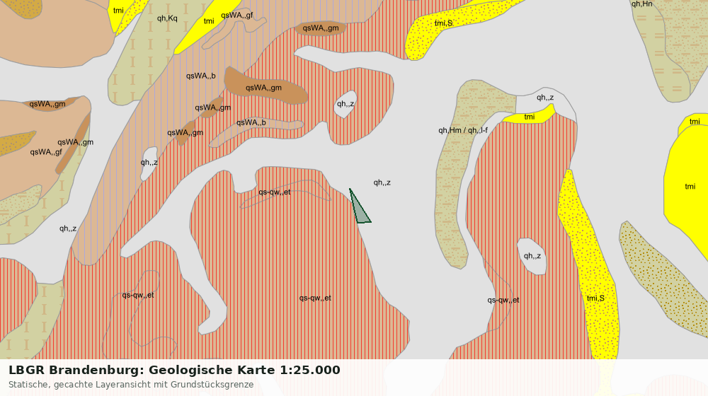 Statische Kartenansicht: LBGR Brandenburg: Geologische Karte 1:25.000