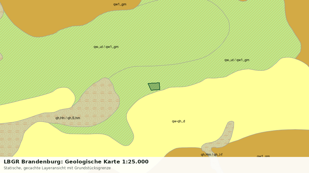 Statische Kartenansicht: LBGR Brandenburg: Geologische Karte 1:25.000