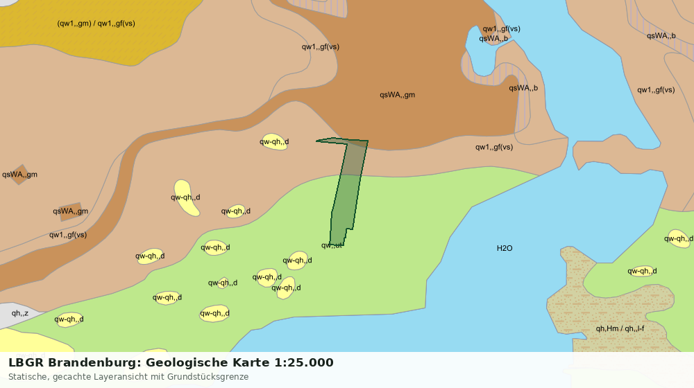 Statische Kartenansicht: LBGR Brandenburg: Geologische Karte 1:25.000