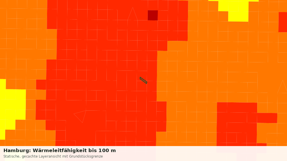 Statische Kartenansicht: Hamburg: Wärmeleitfähigkeit bis 100 m