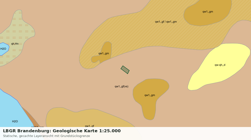 Statische Kartenansicht: LBGR Brandenburg: Geologische Karte 1:25.000