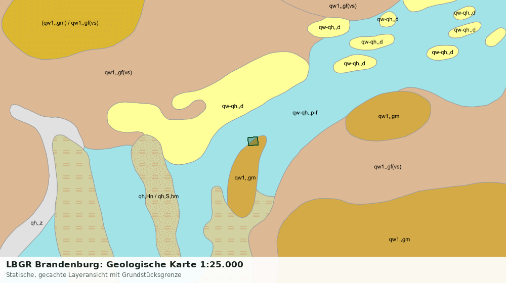 Statische Kartenansicht: LBGR Brandenburg: Geologische Karte 1:25.000