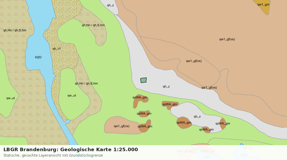 Statische Kartenansicht: LBGR Brandenburg: Geologische Karte 1:25.000