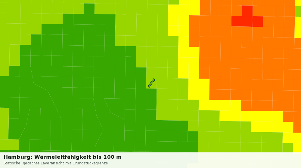 Statische Kartenansicht: Hamburg: Wärmeleitfähigkeit bis 100 m