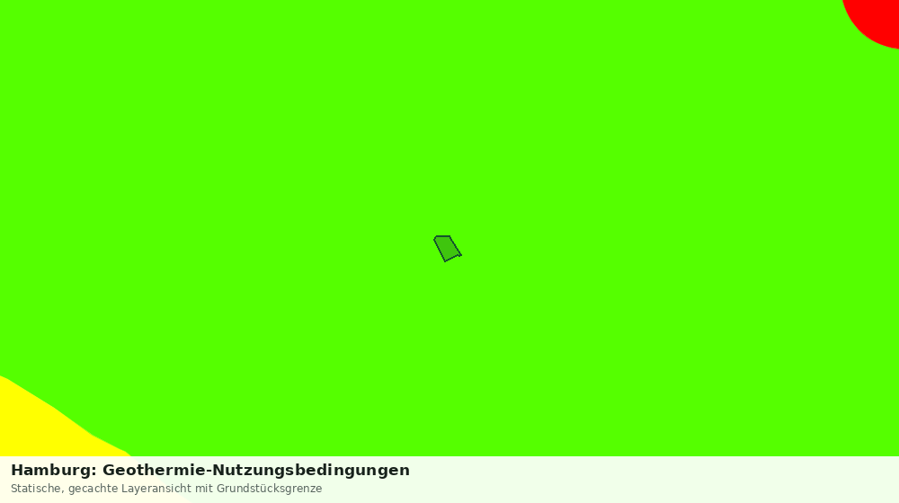 Statische Kartenansicht: Hamburg: Geothermie-Nutzungsbedingungen