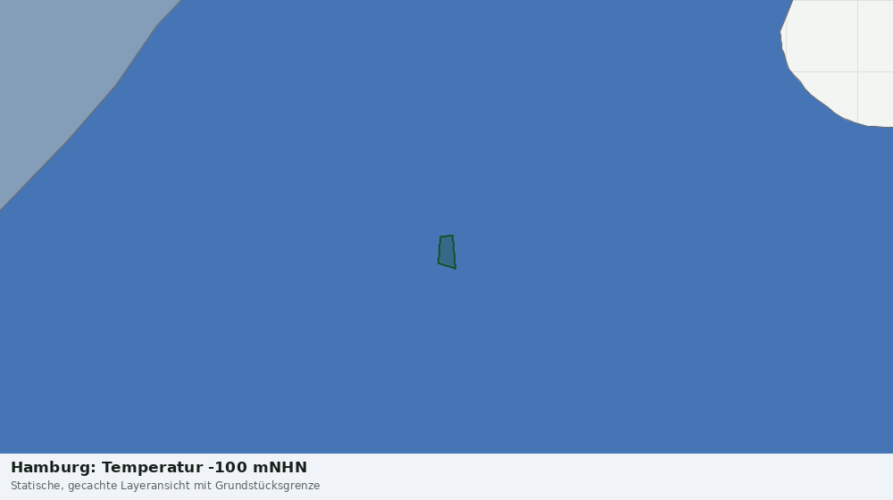 Statische Kartenansicht: Hamburg: Temperatur -100 mNHN