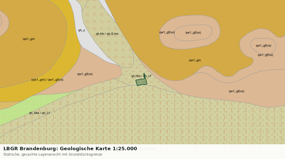 Statische Kartenansicht: LBGR Brandenburg: Geologische Karte 1:25.000
