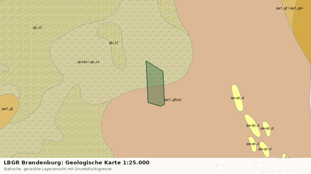 Statische Kartenansicht: LBGR Brandenburg: Geologische Karte 1:25.000