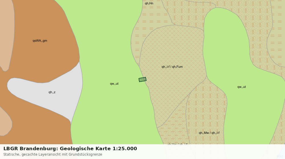 Statische Kartenansicht: LBGR Brandenburg: Geologische Karte 1:25.000