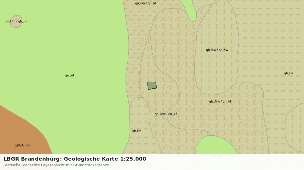 Statische Kartenansicht: LBGR Brandenburg: Geologische Karte 1:25.000