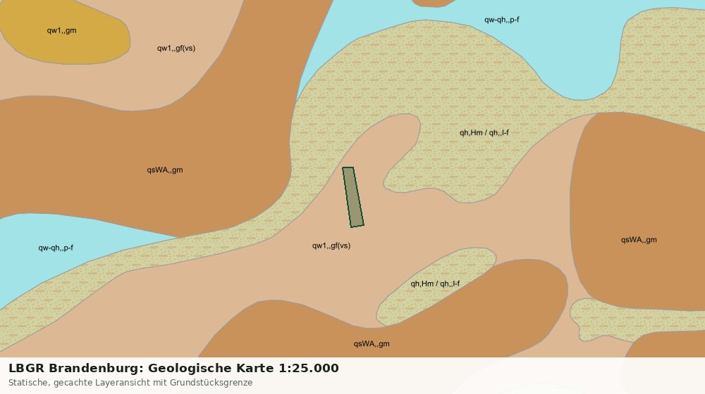 Statische Kartenansicht: LBGR Brandenburg: Geologische Karte 1:25.000