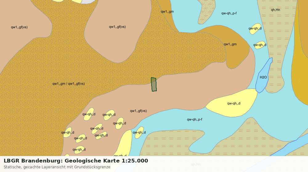 Statische Kartenansicht: LBGR Brandenburg: Geologische Karte 1:25.000