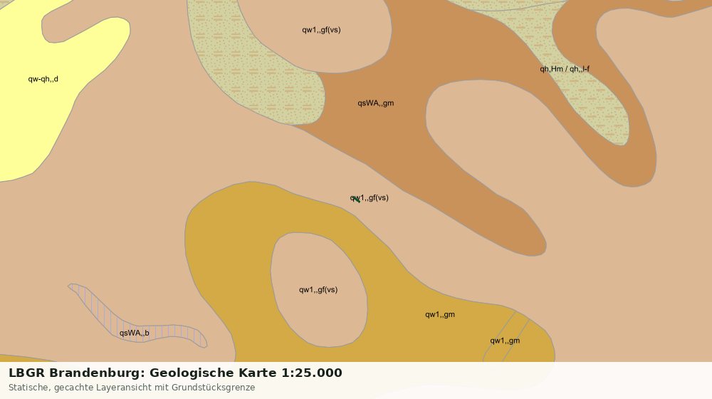 Statische Kartenansicht: LBGR Brandenburg: Geologische Karte 1:25.000