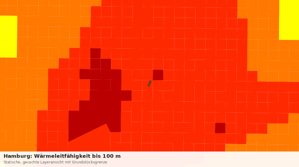 Statische Kartenansicht: Hamburg: Wärmeleitfähigkeit bis 100 m