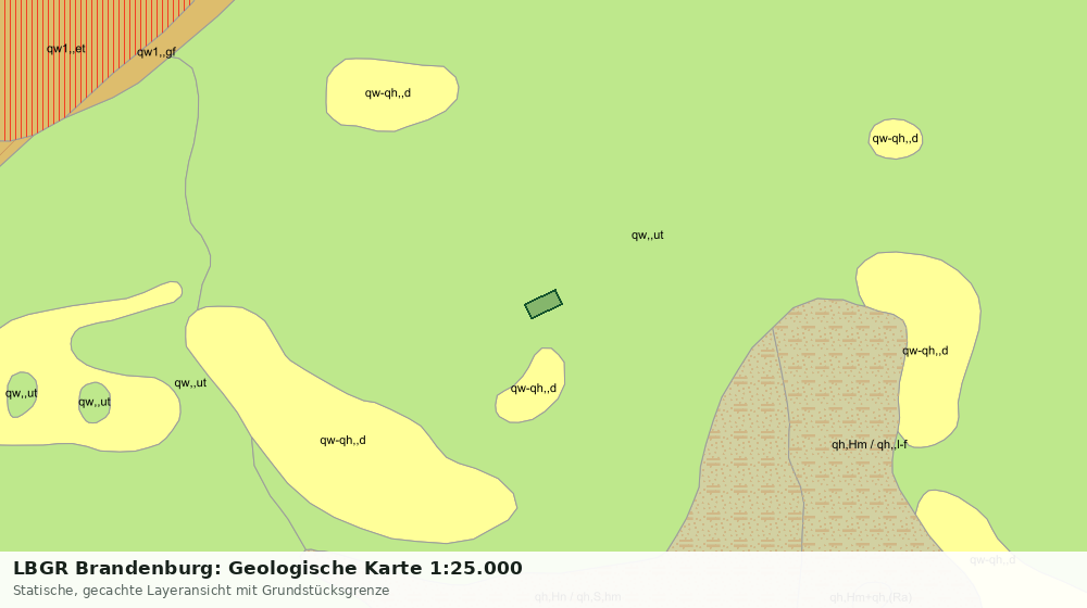 Statische Kartenansicht: LBGR Brandenburg: Geologische Karte 1:25.000