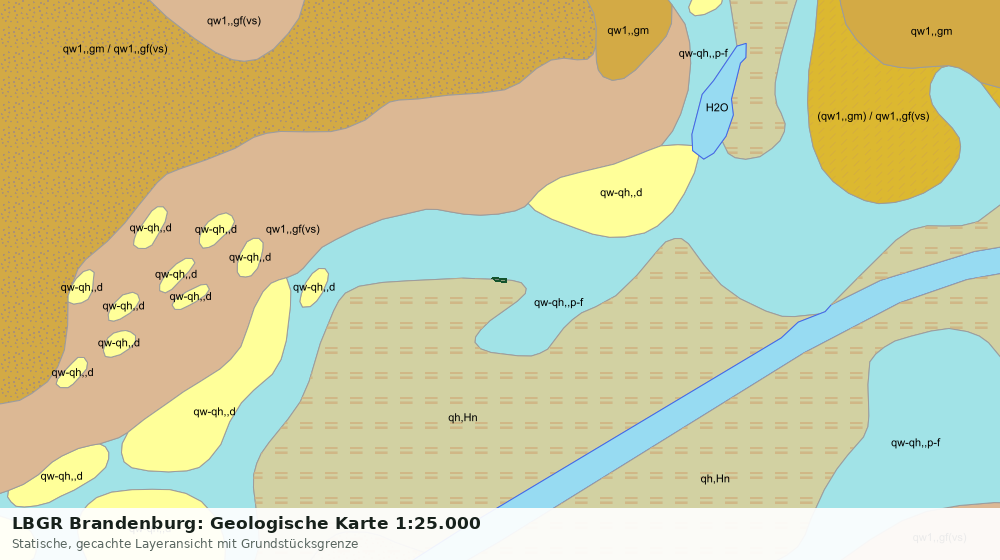 Statische Kartenansicht: LBGR Brandenburg: Geologische Karte 1:25.000
