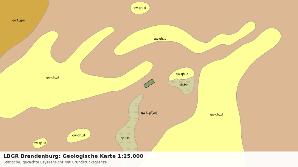 Statische Kartenansicht: LBGR Brandenburg: Geologische Karte 1:25.000