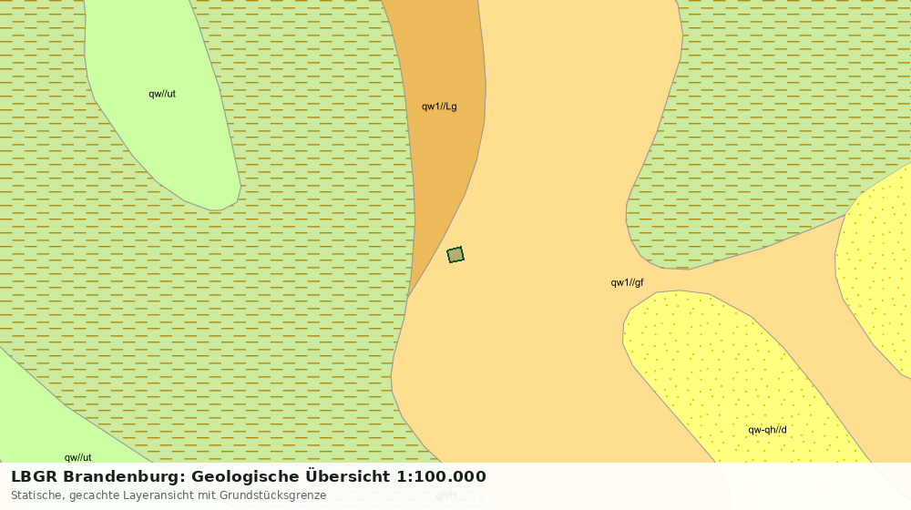 Statische Kartenansicht: LBGR Brandenburg: Geologische Übersicht 1:100.000