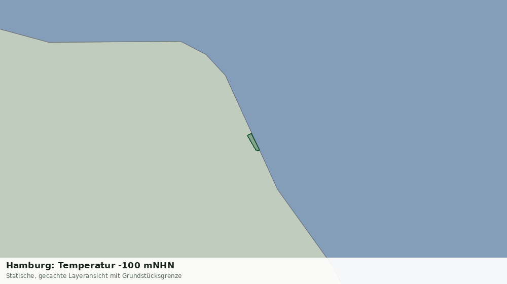 Statische Kartenansicht: Hamburg: Temperatur -100 mNHN