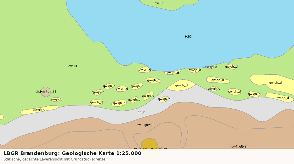Statische Kartenansicht: LBGR Brandenburg: Geologische Karte 1:25.000