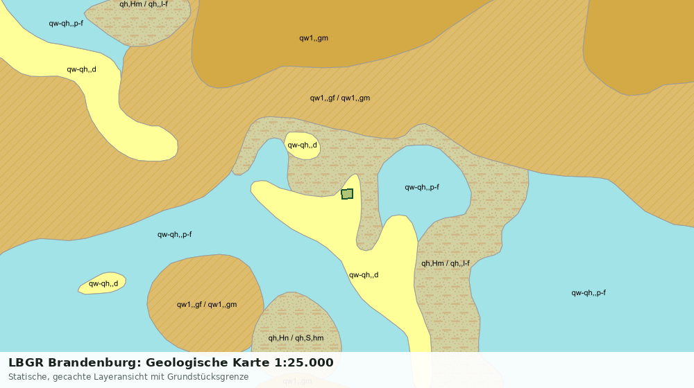 Statische Kartenansicht: LBGR Brandenburg: Geologische Karte 1:25.000