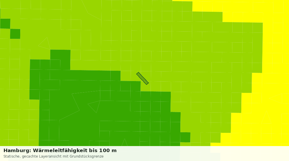 Statische Kartenansicht: Hamburg: Wärmeleitfähigkeit bis 100 m
